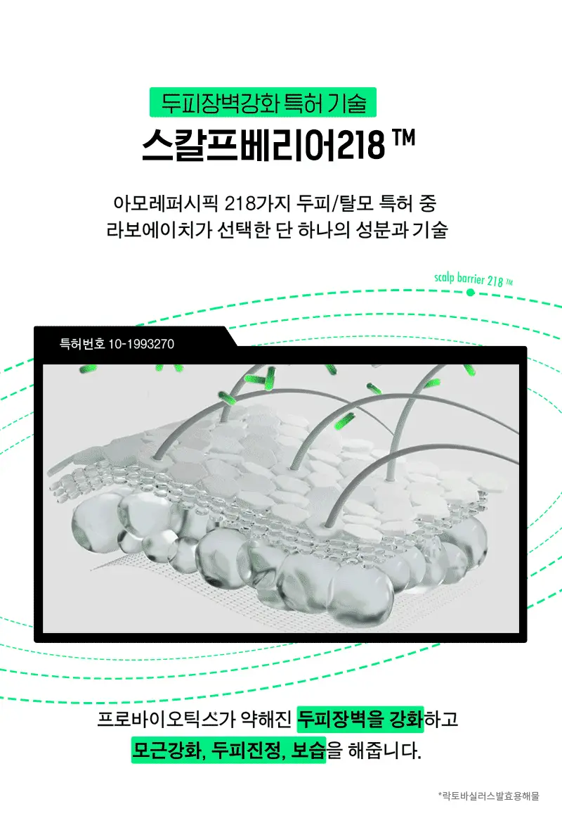 [두피진정] 라보에이치 앰플토닉 100ML 단품 탈모증상완화 상세페이지 5